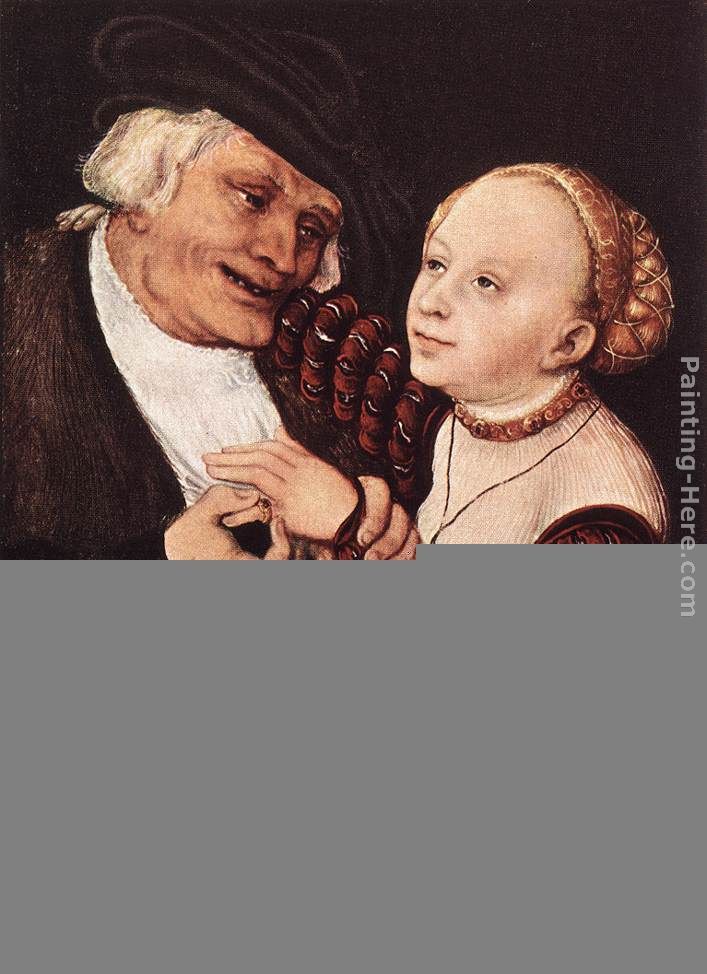 Lucas Cranach the Elder Old Man and Young Woman